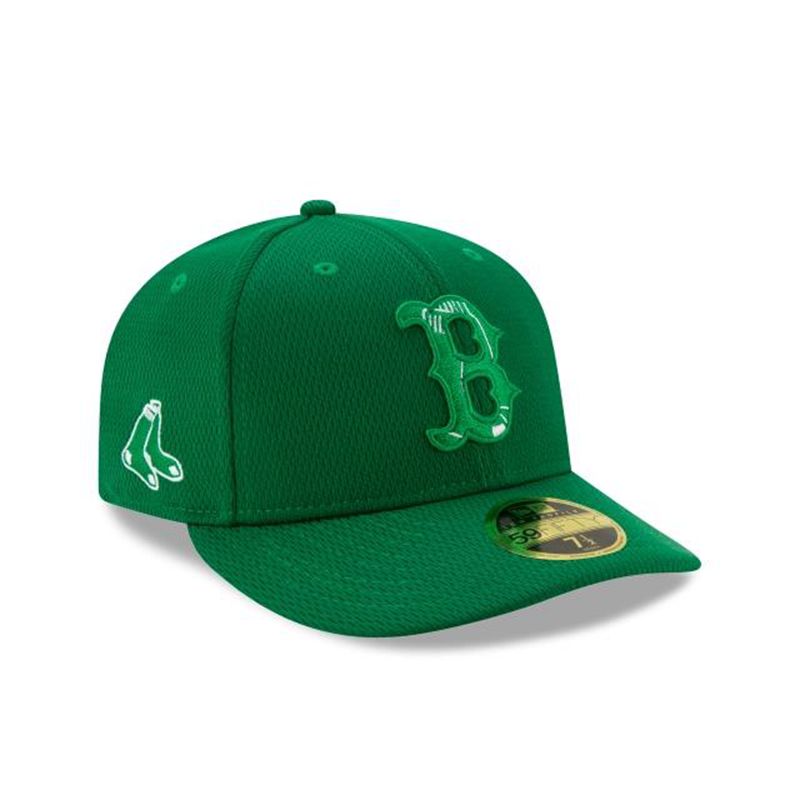 MLB Boston Red Sox St Patricks Day Low Profile 59Fifty Fitted (TFU0010) - Green New Era Caps